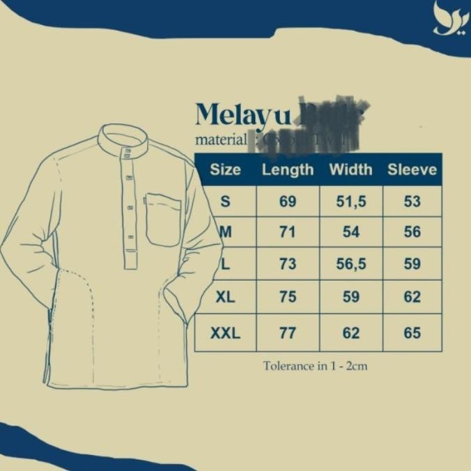 Baju Muslim Pria Melayu Premium | Koko Pria Melayu Kain Toyobo