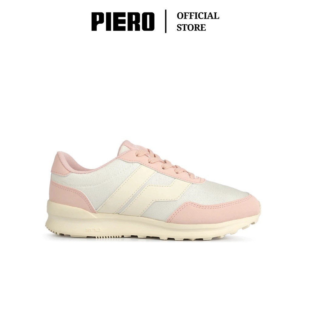 PIERO SEPATU SNEAKERS WANITA CITY CORE BIG LOGO DUSTY PINK OFF WHITE PIE210000068