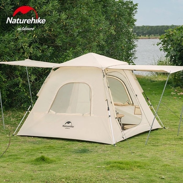 Tenda Otomatis Camping Ango Black 3 Orang Naturehike Nh21Zp010