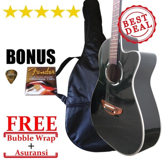 Terbaru Gitar Akustik Yamaha APX 500ii Warna Hitam Bonus Tas, Senar, Pick