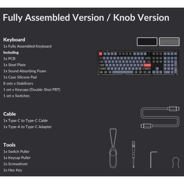 Keychron V6 Qmk Custom Fully Assembled Knob - Carbon Black