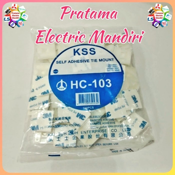 

TIE MOUNT SELF ADHESIVE PENGAIT KABEL HC-103 HC103 HC 103 KSS