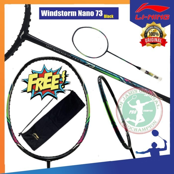 Lining Windstorm Nano 73 Raket Badminton Original