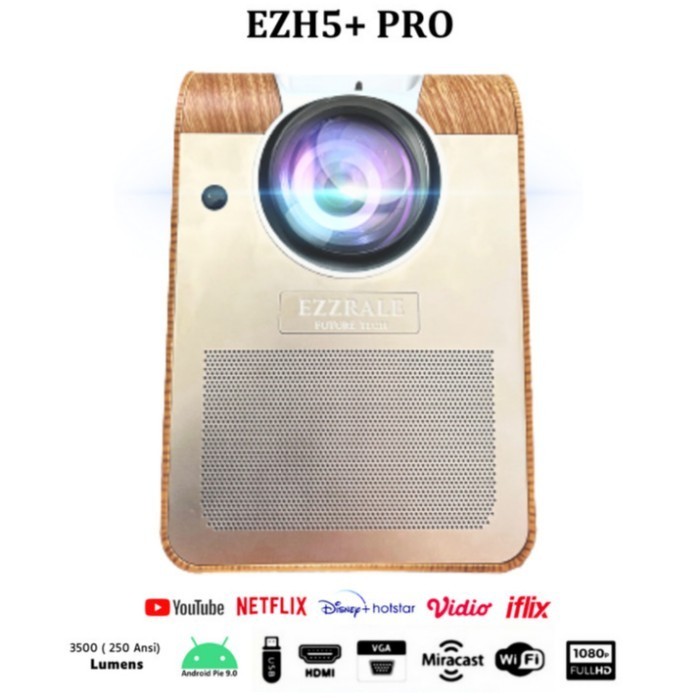 New Smart Mini Ezzrale Ezh5 + Pro Android Bluetooth Speaker Projector