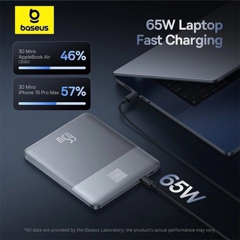 Baseus Blade2 65W Fast Charging Power Bank 12000Mah Dual Type-C Laptop