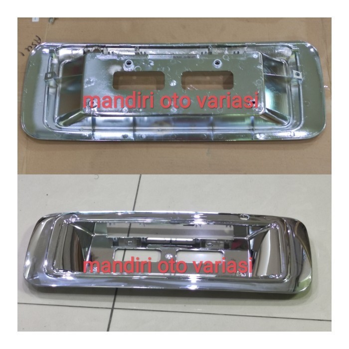 ORNAMENT LIS BAGASI BELAKANG PLAT NOMOR KIJANG KAPSUL 1997-2004 CROME
