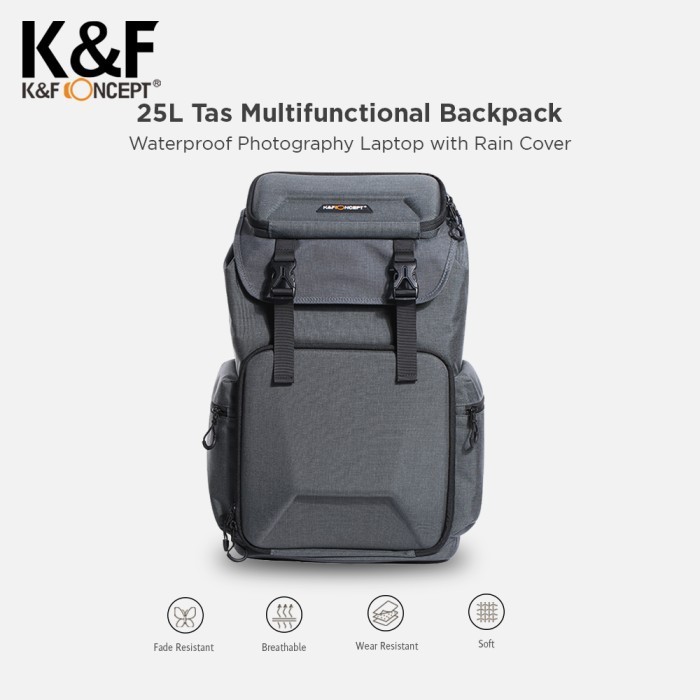 Knf Concept 25L Tas Multifunctional Backpack Waterproof Photography