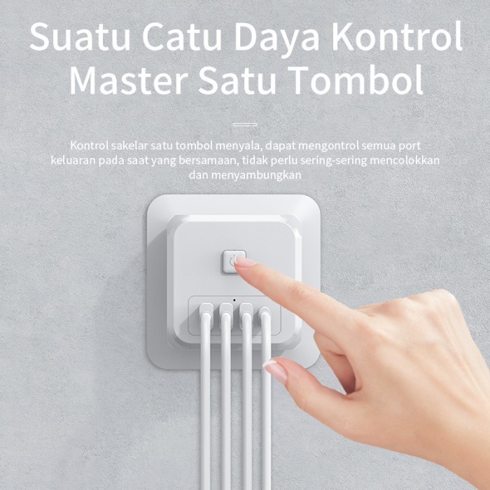 7 In 1 Stop Kontak Multifungsi Soket Nirkabel 3*Stopkontak+3*Usb+Tipec