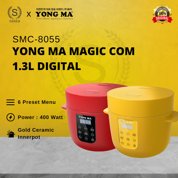 Yongma Digital Rice Cooker Magic Com Mini 1.3 L 1.3L Smc 8055 Smc8055