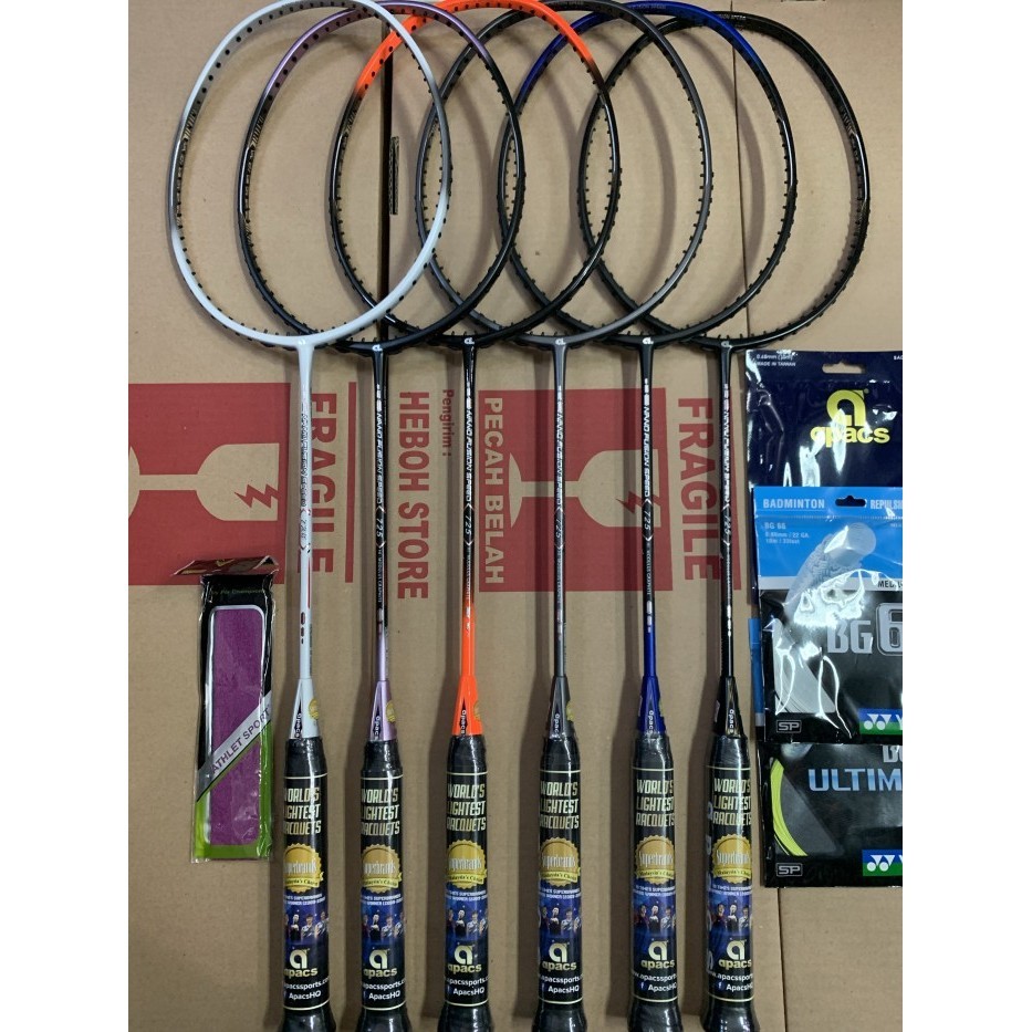 Raket Badminton APACS NEW NANO FUSION 725 Grip 6u G2 Original