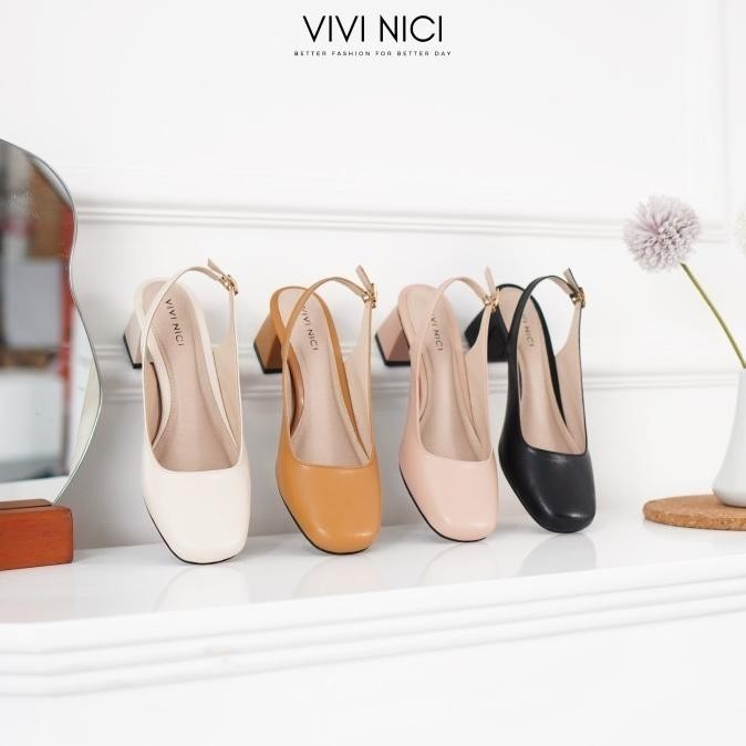 Vivi Nici - Leanne Sepatu Sandal Mules Hak 5 Cm