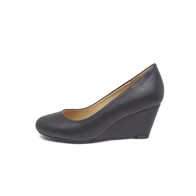 Workswell Sepatu Kerja Wanita Wedges 7Cm Kode 6506 Hitam Doff