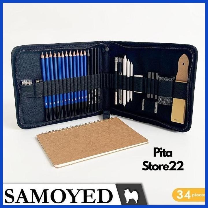 

PS PERALATAN PENSIL GAMBAR SKETSA / PROFESSIONAL DRAWING SKETCHING SET SAMOYED