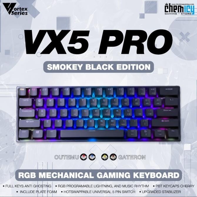 Vortex Series VX5 Pro Smokey RGB Hotswap Mechanical Gaming Keyboard