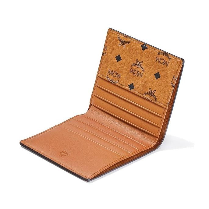 Mcm Mini Bifold Card Wallet Visetos Original Cognac