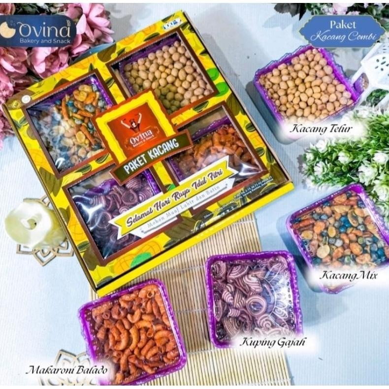 

CR - Ovina Paket Kacang ( isi 4 ) - Parcel lebaran - aneka kacang dan snack TERLARIS
