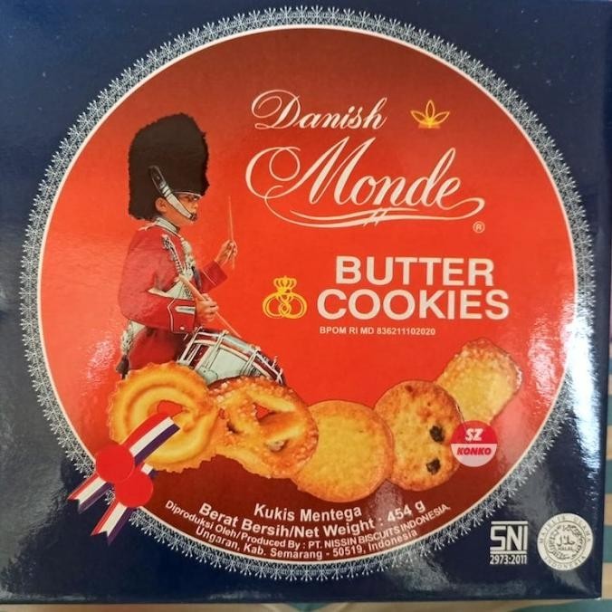 

MONDE Butter Cookies 454 gr - Biskuit Kaleng Blue Shell 454g TP