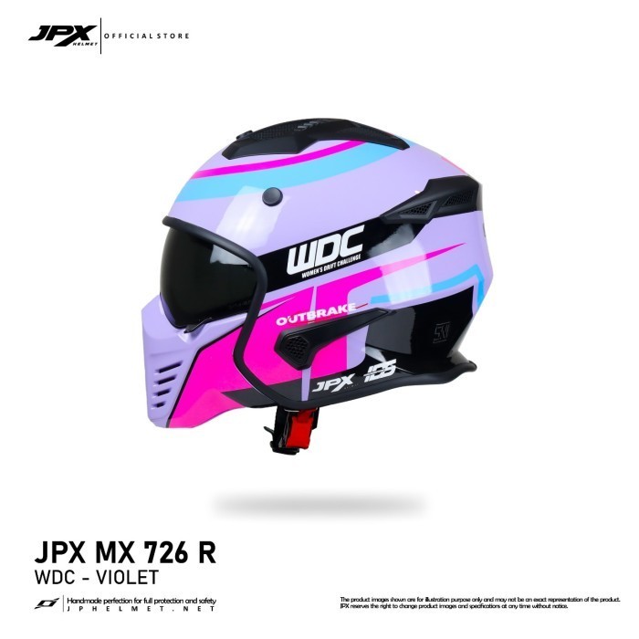 Helm Jpx Full Face Mx-726R - Wdc