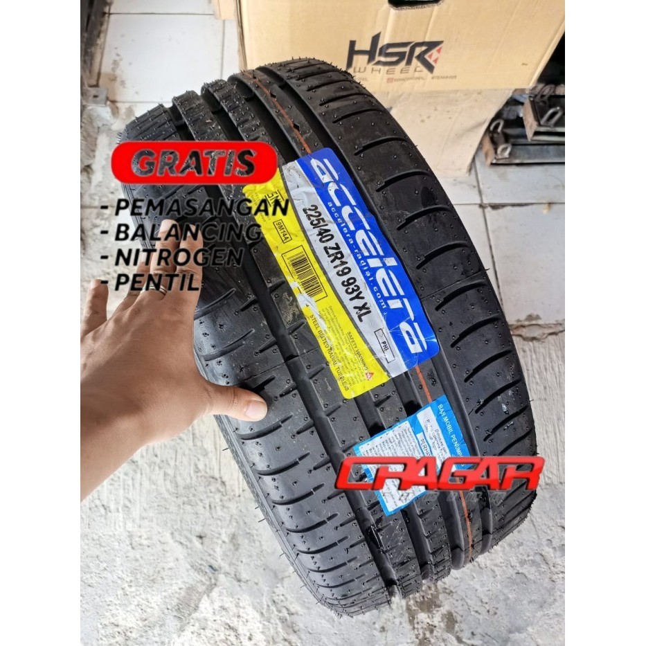 BAN TUBELES RING19 ACCELERA 225 40 RING 19 BAN MOBIL BARU R19