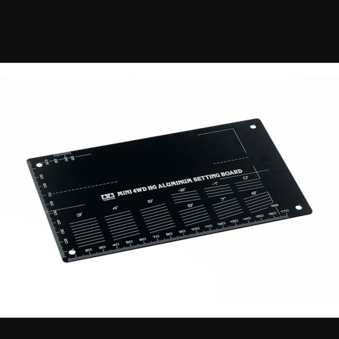 Mini 4wd HG Aluminum Setting Board (Black) - 95507
