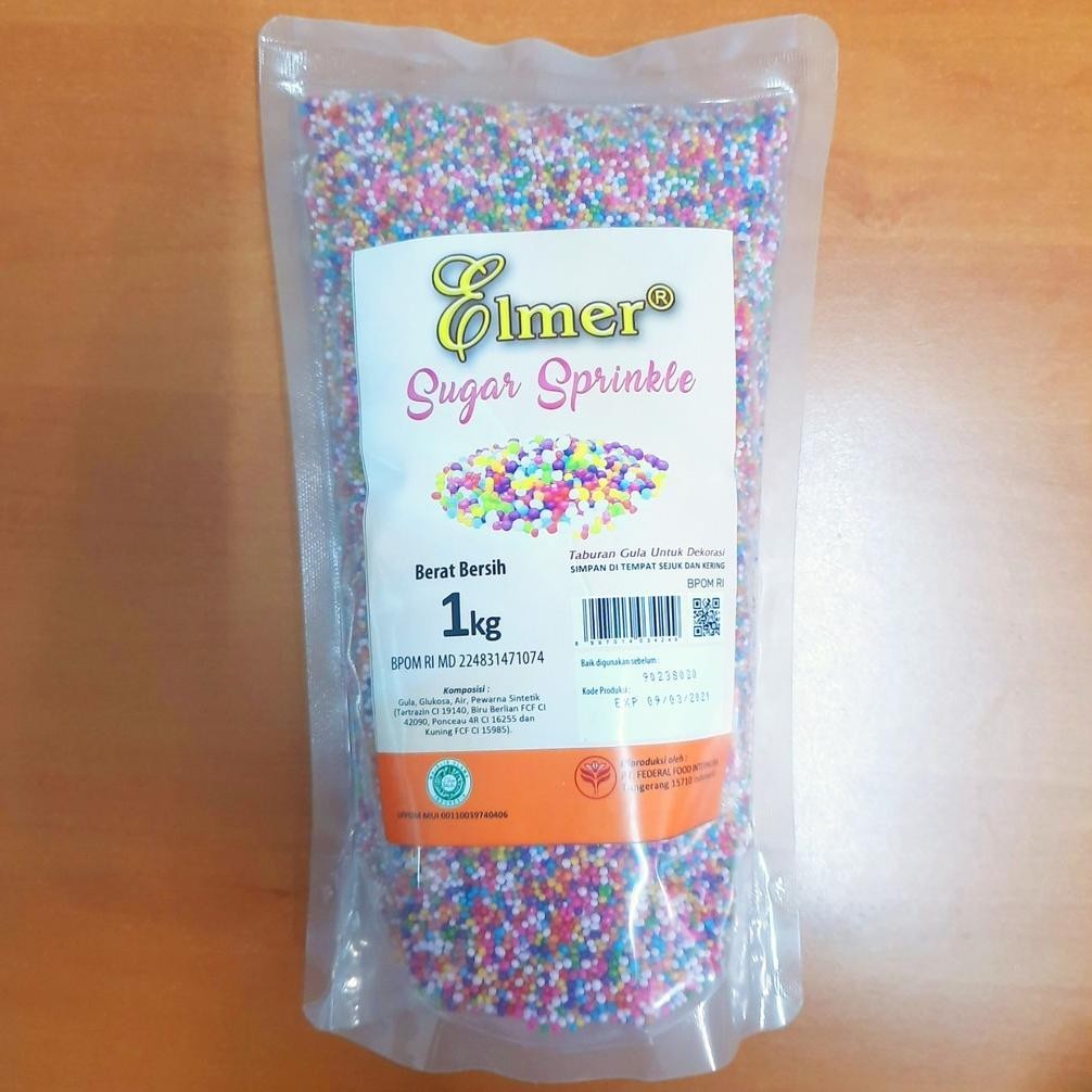 

New Elmer Sugar Sprinkle / Gula Bola / Trimit 1 Kg Terlaris