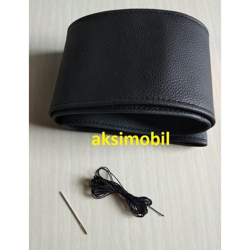 New Setir /Cover Stir Mobil Sarung Stir Hitam Jahit Hitam Mbtech Uk 38Cm Terlaris