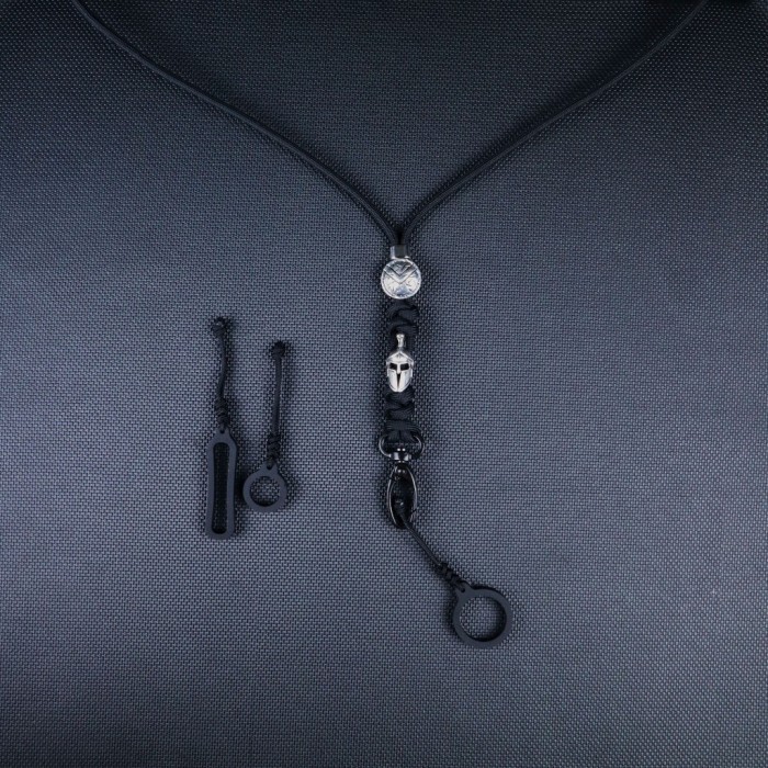 

BARANG TERLARIS Lanyard ID Card Paracord 4mm Spartan Beads Free Karet O Ring Tebal