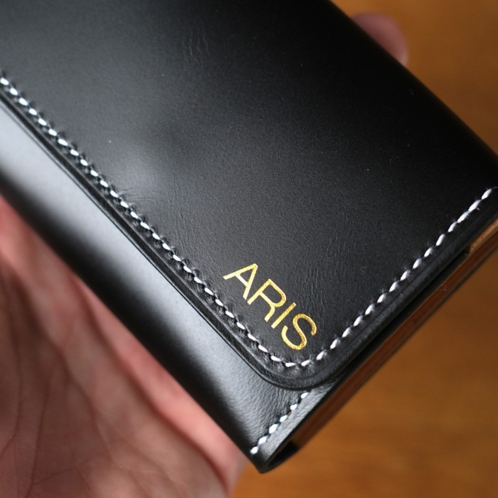 

BARANG TERLARIS ALDER - Signature Business Card Holder - Dompet Kartu - Kulit Asli - Black, Original