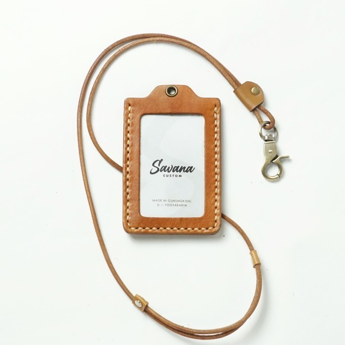 

BARANG TERLARIS ID Card / Name Tag Holder / Dompet Id Card Kulit - Custom Nama