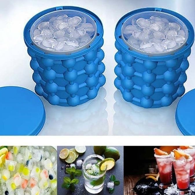 Cetakan Es Batu Silikon Bulat Alat Pencetak Es Batu Kristal Cetakan Es Limited Edition