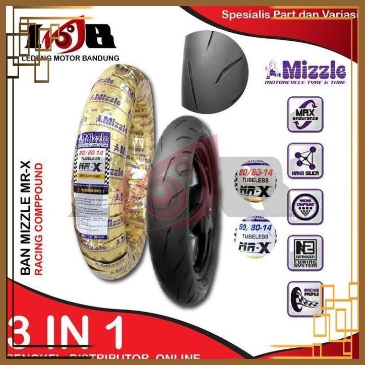 [LGM] Ban Mizzle MR-X Tubeless Soft Racing Compound Motor Matic Ring 14