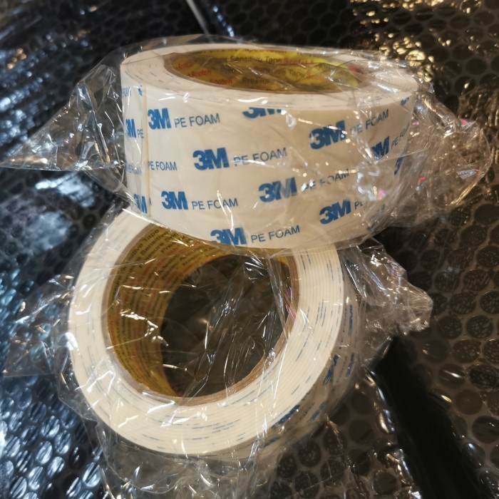 

MURAH Double tape 3m pe foam busa putih 48mm x 4m Perekat White dobel tip