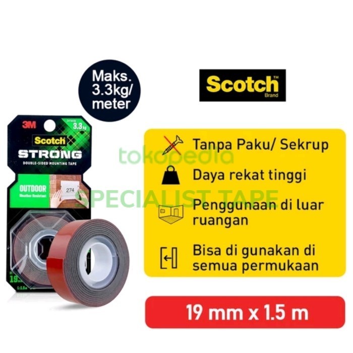 

Double tape 3m 4011 outdoor permanent mounting tape original USA 5.5kg SALE