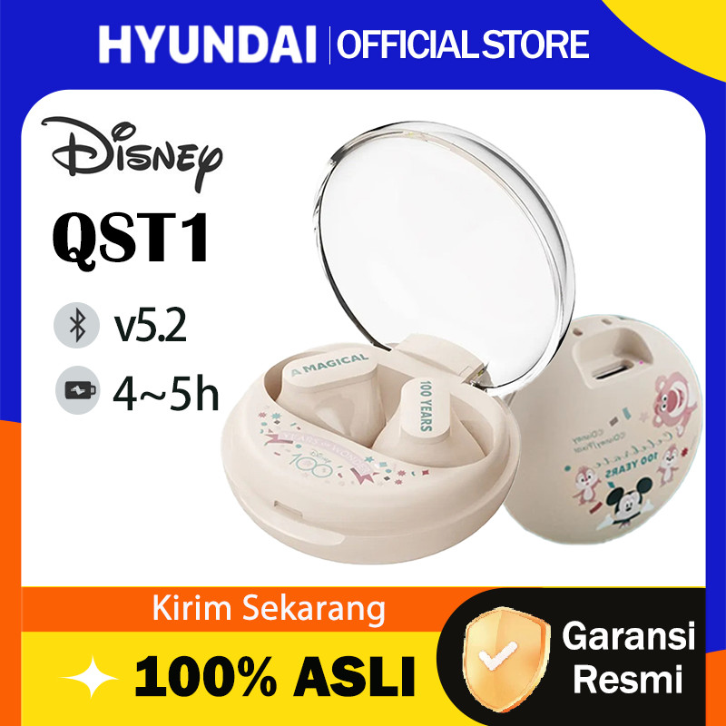 	 Hyundai X Disney QST1 True Wireless TWS Earphone Mini Headset Bluetooth Earbuds Stereo	