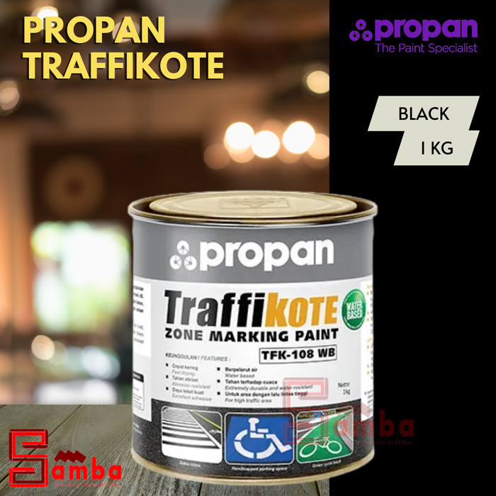 PROPAN TRAFFIKOTE 108 CAT MARKA JALAN WATERBASED 1 KG MARKING PAINT