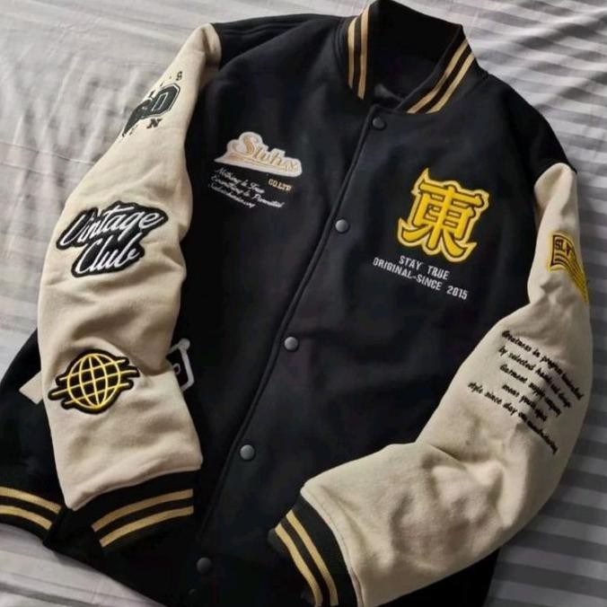 JAKET BASEBALL VARSITY VINTAGE/BASE BALL BORDIR/VARSITY JACKET/JAKET SYARIFAHKHANSA17