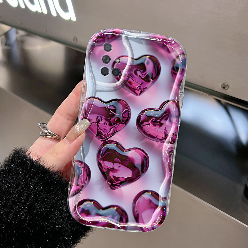 Casing Hp Samsung Galaxy A71 A72 4G A72 5G Case hp ponsel pola cinta 3D Softcase lunak Casing penceg