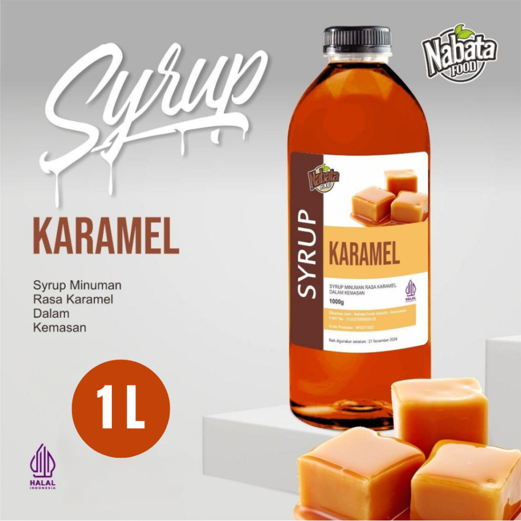 

Nabata Syrup 1000 Ml - Coffee Syrup Caramel Syrup Caramel 1000 Ml - Sirup Numan Rasa Karamel 1 Liter