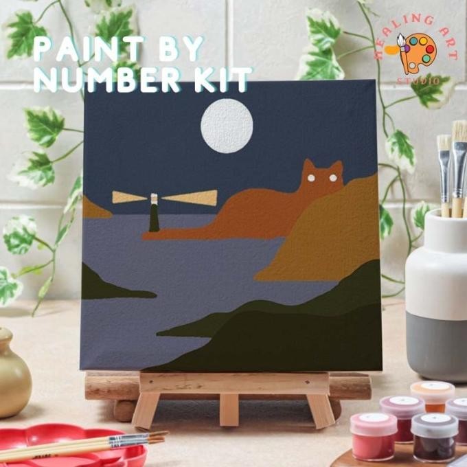 

Paint By Number Lukisan Kucing Gurun Versi 1 Canvas 20X20 Cm