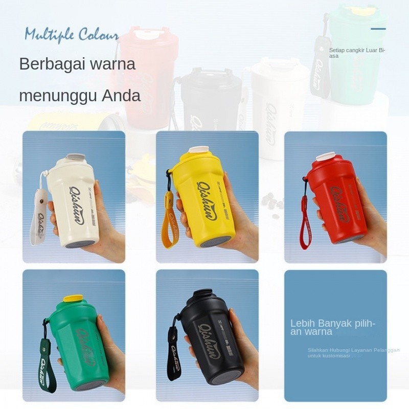 

Bagus316Cangkir Kopi Oktagonal Baja Tahan Karat Portabel, Cangkir Vakum Lapisan Ganda dengan Tali Luar Ruangan Mobil