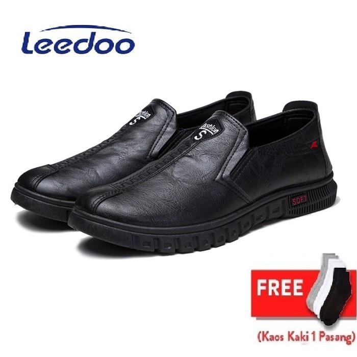 LEEDOO SEPATU SLIP ON CASUAL FORMAL PRIA ANTI SLIP SEPATU KANTOR MC413