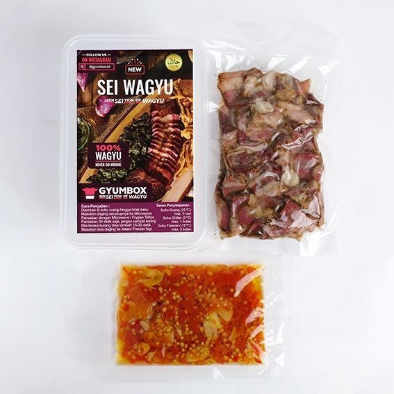 

Uinn - Sei Sapi Wagyu Daging Asap Frozen Food Makanan Instan Beef Gyumbox 2Px