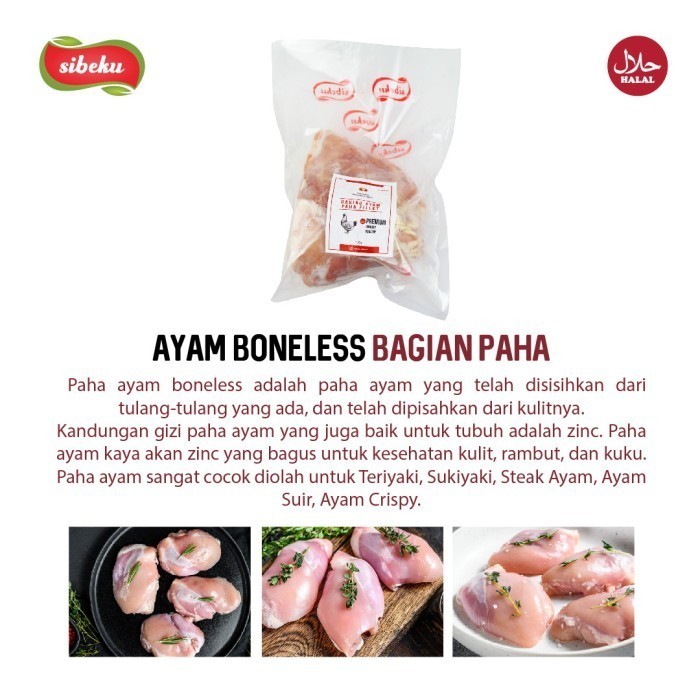 

Uinn - Ayam Paha Tanpa Tulang Halal 1 Kg Frozen Food - Sibeku