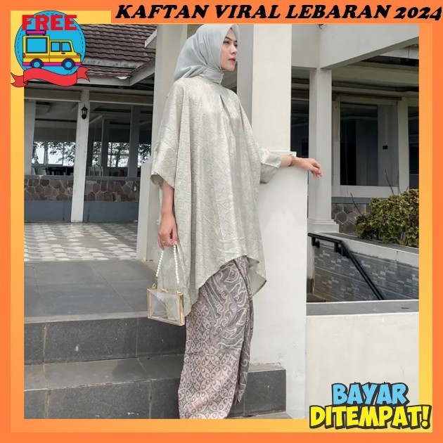 Dress Korean Style Muslim Remaja Kaftn Abya Kaftsn Gsmis Kaftan Lebaran Mewah Premium Satin Bju Kain