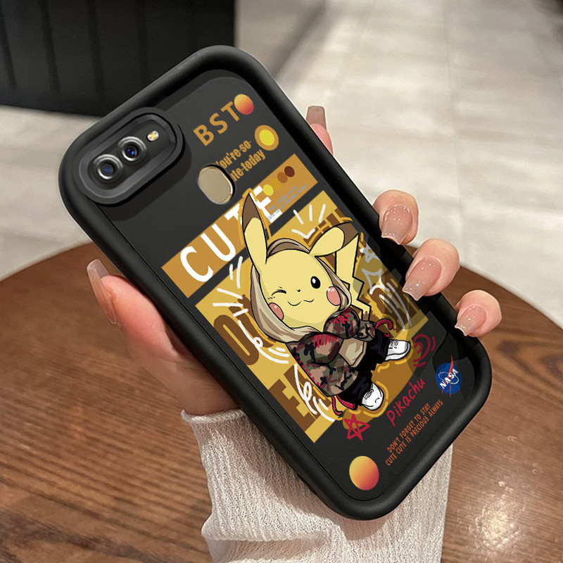 Casing Hp OPPO A7 OPPO A5s OPPO A12 OPPO A12S A11k Case Doraemon dan pola Pikachu Softcase ponsel  K