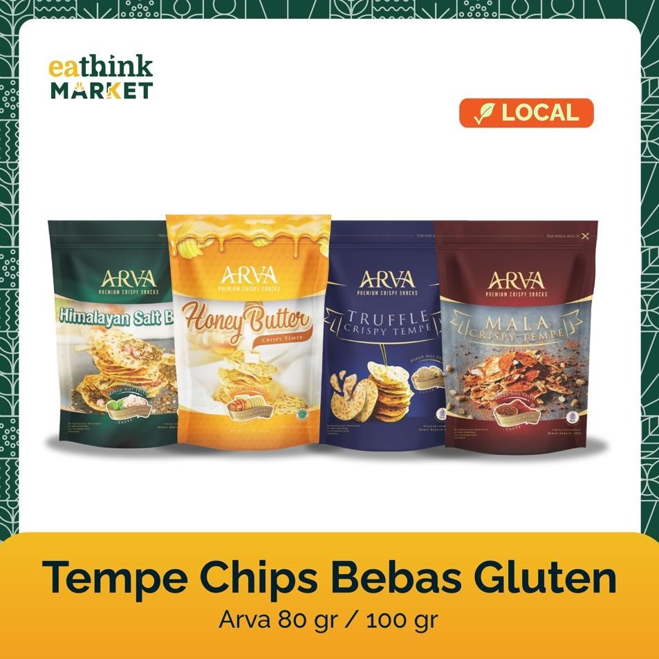 

POI Keripik Tempe Chips Krispi Bebas Gluten Tanpa Pengawet - Arva 80 gr / 100 gr TERLARIS