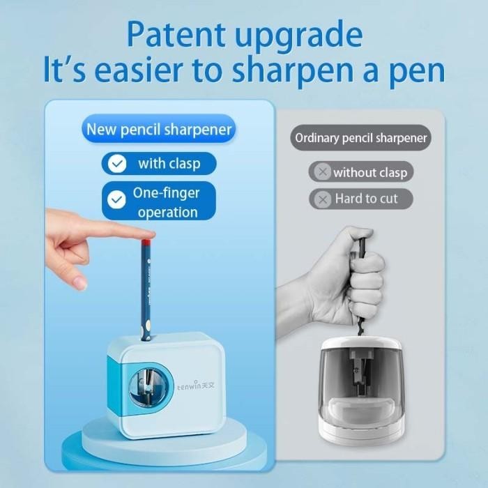 

Tenwin S8316 Mini Automatic Pencil Sharpener / Rautan Pensil Otomatis