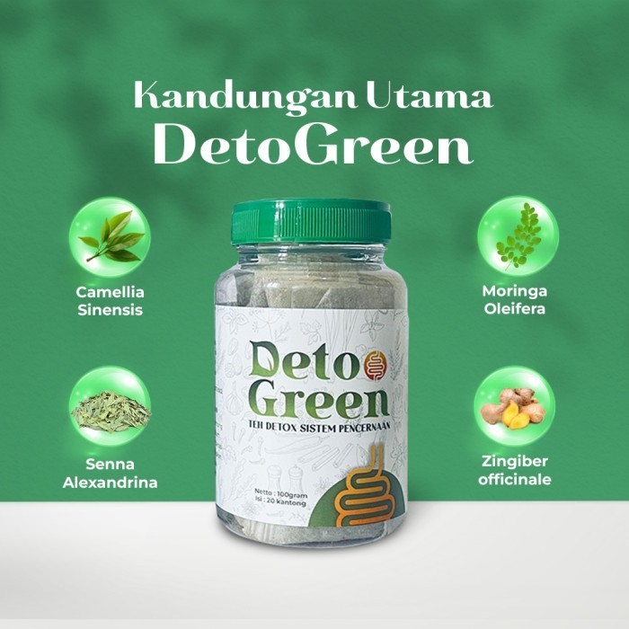 Teh Detok Green Pembersih Usus Deto Green Ag38 Detox Tea