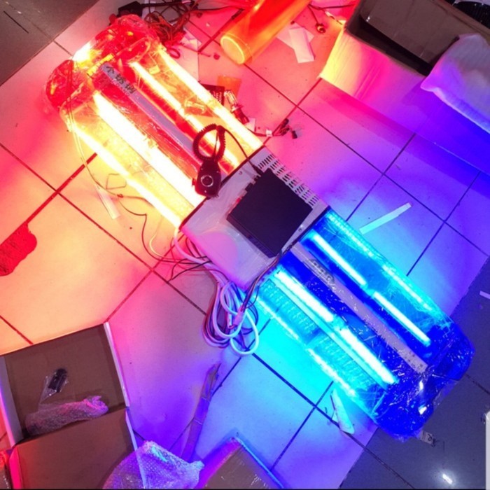 Lampu Linght Bar Mobil Polisi Patwal Biru Merah+Toa Sirine Biru Merah Ch