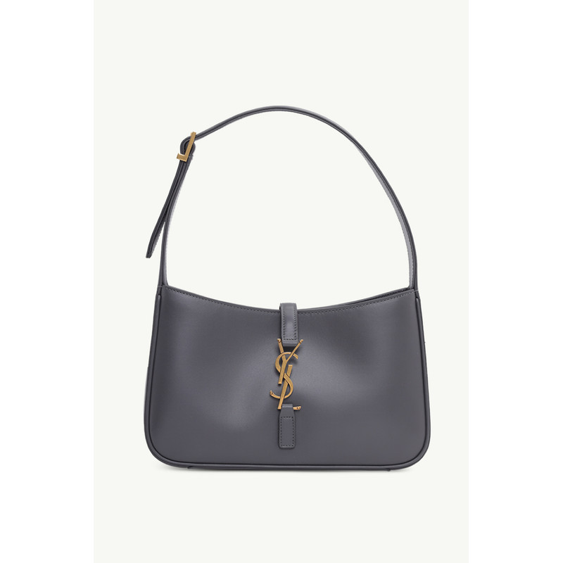 YVES SAINT LAURENT Le 5 A 7 Hobo Bag in Storm Smooth Leather GHW